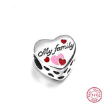 Letter Beads My Family Letters Charm for Bracelets S925 Sterling Silver