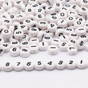 Alphabet Letter Beads Round Acrylic Random Spacer