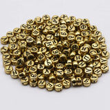 Alphabet Letter Beads Round Acrylic Random Spacer