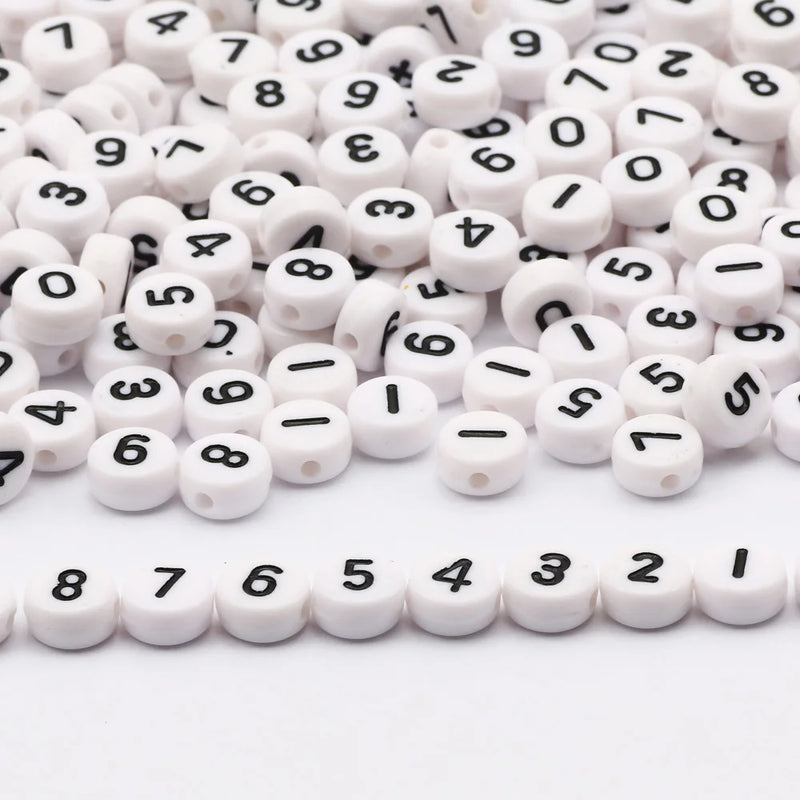 Alphabet Letter Beads Round Acrylic Random Spacer