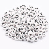 Alphabet Letter Beads Round Acrylic Random Spacer