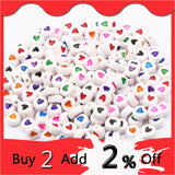 Alphabet Letter Beads Round Acrylic Random Spacer