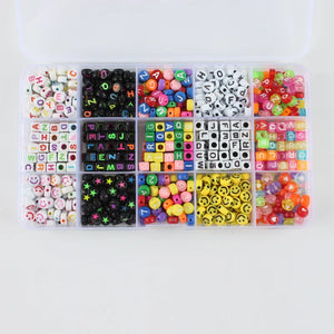 Letter Beads Round Flat Alphabet Cube Loose Beads For Jewelry Making