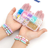 DIY Jewelry Making Letter Beads 6mm Clay Spacer Charms Kit