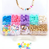 DIY Jewelry Making Letter Beads 6mm Clay Spacer Charms Kit