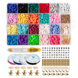 DIY Jewelry Making Letter Beads Kit Polymer Clay Spacer Charms
