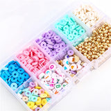 DIY Jewelry Making Letter Beads 6mm Clay Spacer Charms Kit