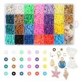 DIY Jewelry Making Letter Beads Kit Polymer Clay Spacer Charms