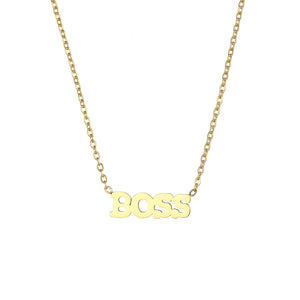 Letter Pendant Necklaces 18k Stainless Steel Jewelry