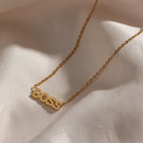 Letter Pendant Necklaces 18k Stainless Steel Jewelry