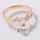 Letter Bracelet Women Alloy Material Party Bracelet Jewelry Alloy Bangles
