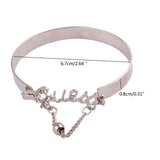 Letter Bracelet Women Alloy Material Party Bracelet Jewelry Alloy Bangles