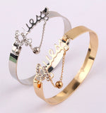 Letter Bracelet Women Alloy Material Party Bracelet Jewelry Alloy Bangles