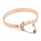 Letter Bracelet Women Alloy Material Party Bracelet Jewelry Alloy Bangles