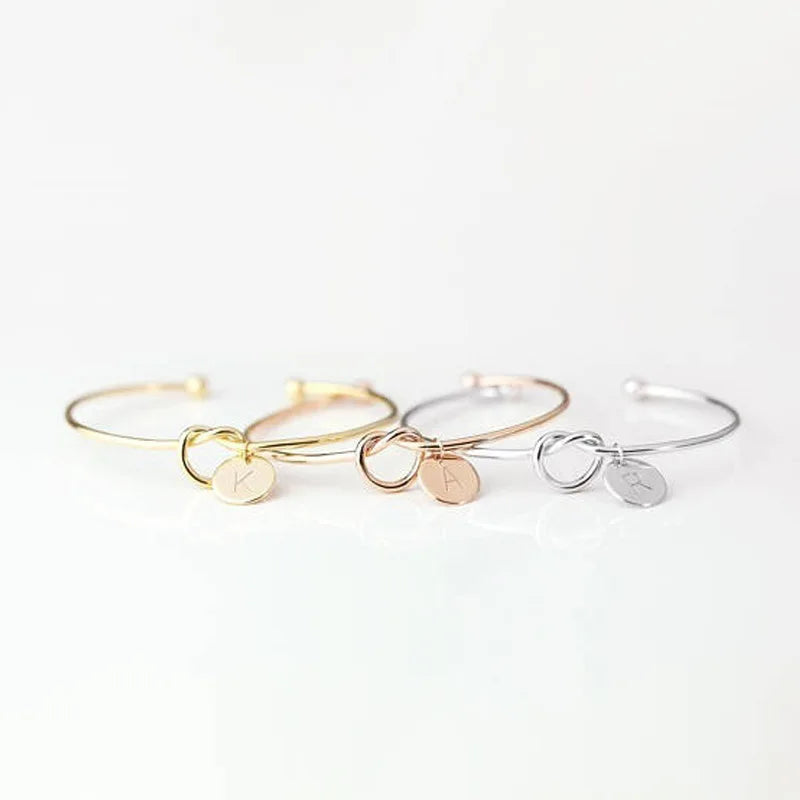 Letter Bracelets Initial Letter Alloy Bracelet For Women Name Jewelry Gift