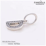 D Pendant Charm 925 Silver Clear CZ DIY Women Bracelet Necklace Bead
