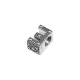 Letter E Alphabet Charm Fits Europe Bracelet 925 Sterling Silver Beads
