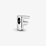 F Alphabet Charm 925 Sterling Silver Bead for Bracelet DIY Jewelry