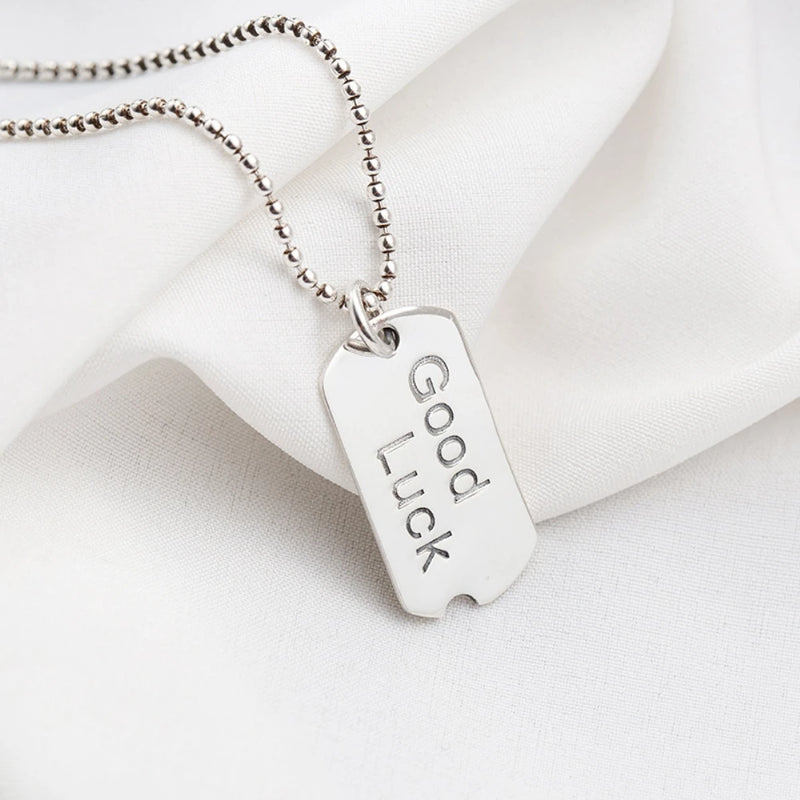 Good Luck Necklace 925 Sterling Silver Ball Bead Chain Women Pendant Charm