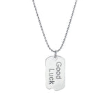 Good Luck Necklace 925 Sterling Silver Ball Bead Chain Women Pendant Charm
