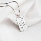 Good Luck Necklace 925 Sterling Silver Ball Bead Chain Women Pendant Charm