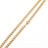 Letter Pearl Anklet Women Temperament Width 7mm Stainless Steel Chain Anklet