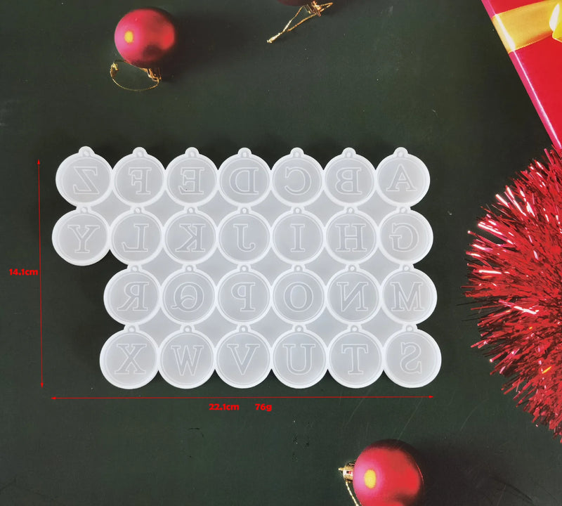 Large Letter Silicone Resin Mould Keychain DIY Making Keychains and Pendants