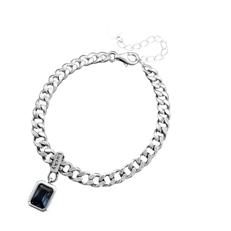 Stainless Steel Cuban Link Chain Bracelet Hand Jewelry