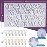 Letter Mould For Resin Epoxy with 30 Jump Rings and Key Rings