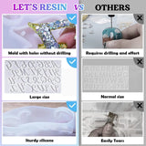 Letter Mould For Resin Epoxy with 30 Jump Rings and Key Rings
