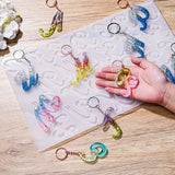 Letter Mould For Resin Epoxy with 30 Jump Rings and Key Rings