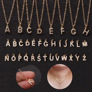 Letter Name Necklaces for Women Men Jewelry Neck Chains Halloween Christmas