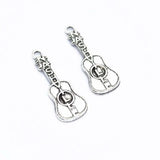 Nashville Guitar Charms Tibetan Silver Antique Bronze 31x11mm