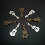 Nashville Guitar Charms Tibetan Silver Antique Bronze 31x11mm