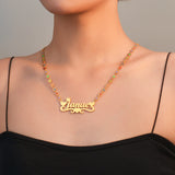 Personalized Letter Necklace Heart Crown Name Butterfly Flower Chain