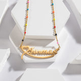 Personalized Letter Necklace Heart Crown Name Butterfly Flower Chain