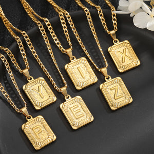Letter Necklace Initial Pendant Alphabet Personalized Jewelry Gift