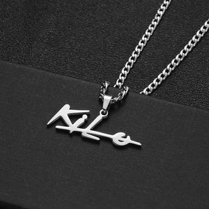 Letter Necklace for Women Love and Producer Necklaces Man Kilo Pendant Neck