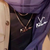 Letter Necklace for Women Love and Producer Necklaces Man Kilo Pendant Neck