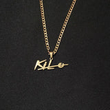 Letter Necklace for Women Love and Producer Necklaces Man Kilo Pendant Neck