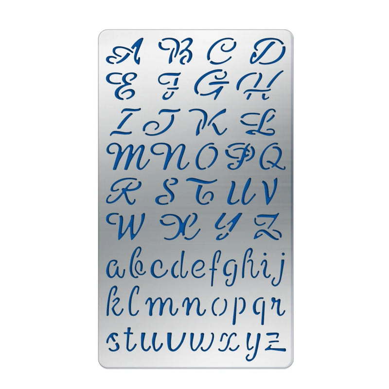Letter Number Metal Stencils for Wood Burning Embossing Scrapbooking