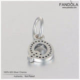 Letter Q Pendant Charms 925 Sterling Silver Jewelry