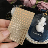 Letter Resin Stickers, Self Adhesive, Gold