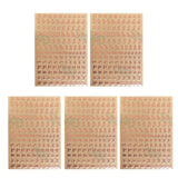 Letter Resin Stickers, Self Adhesive, Gold