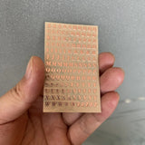 Letter Resin Stickers, Self Adhesive, Gold