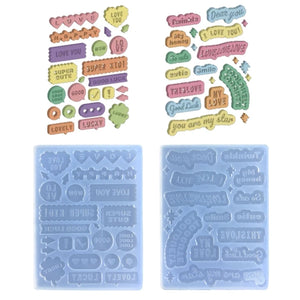 Letter Silicone Mold for Quicksand Resin Molds