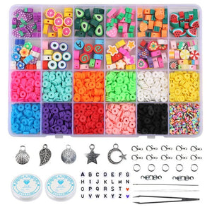 6mm Flat Round Smile Bead Set for Jewelry Making