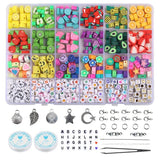 6mm Flat Round Smile Bead Set for Jewelry Making