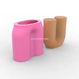 U Shape 3D Candle Soap Mould DIY Candle Twisted Epoxy Mold