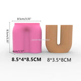 U Shape 3D Candle Soap Mould DIY Candle Twisted Epoxy Mold
